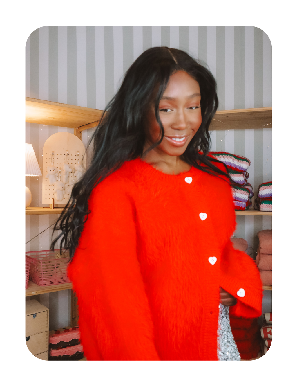 HEART FULL OF BUTTONS CARDIGAN