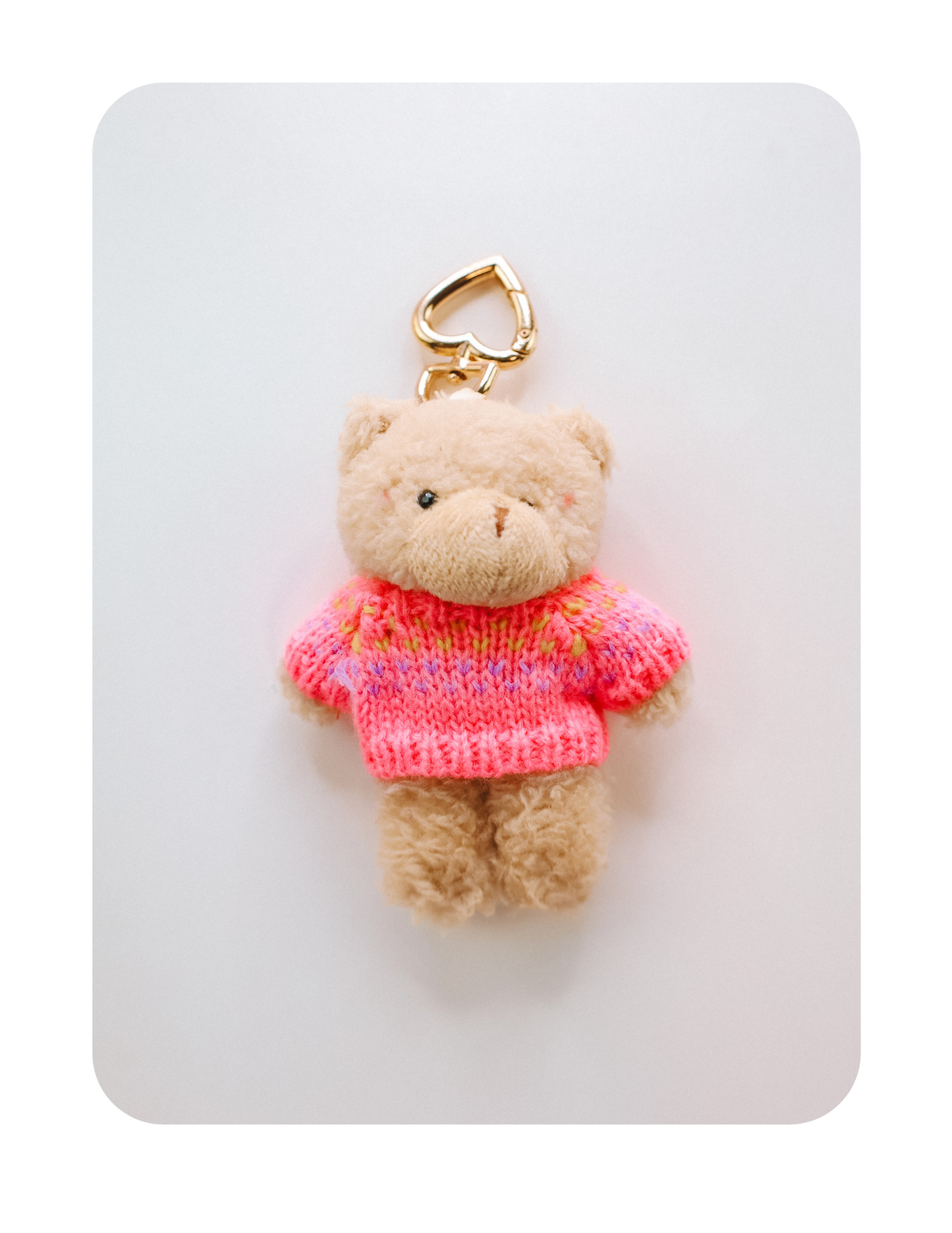 VINTAGE TEDDY HEART KEYCHAIN BEAR ONLY 🧸