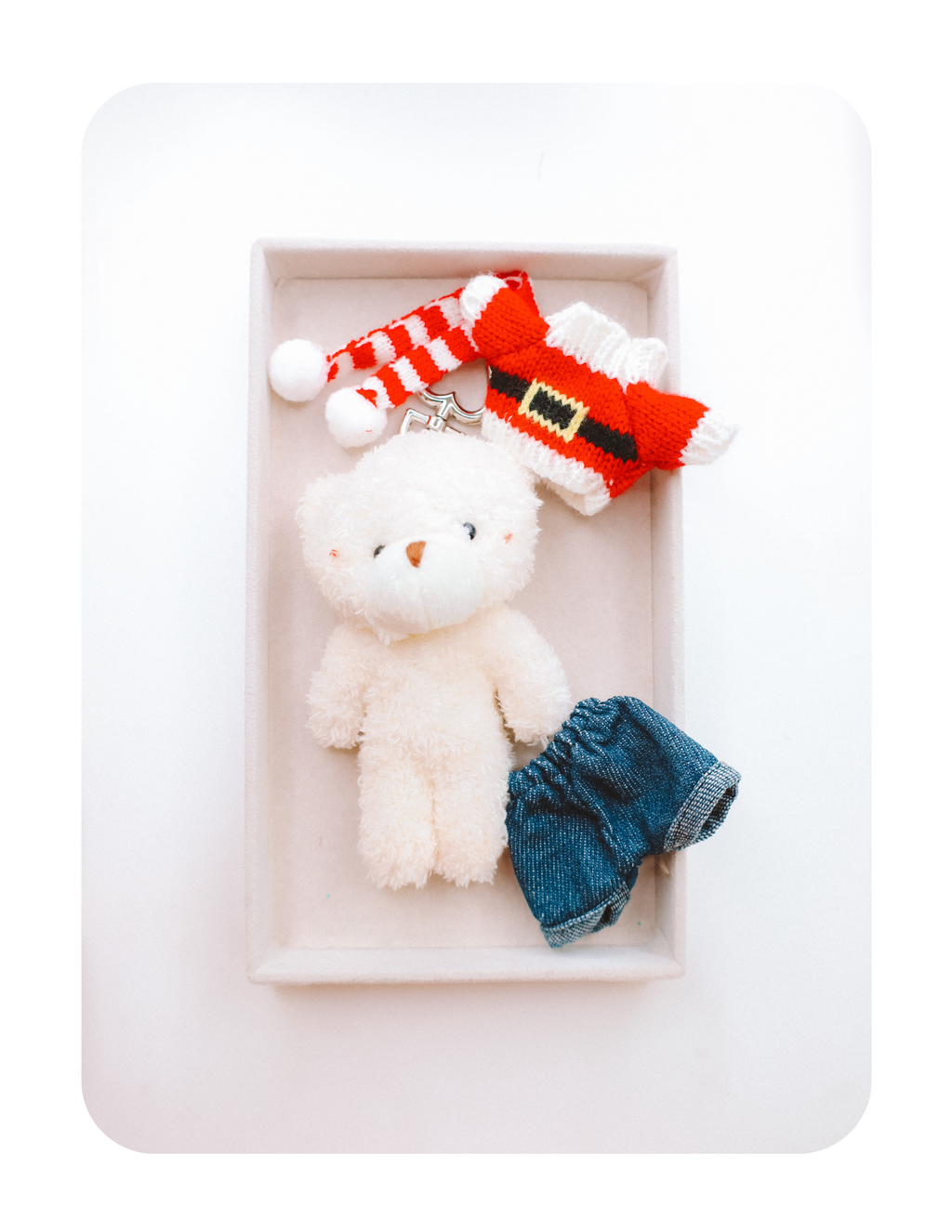 VINTAGE TEDDY HEART BAG CHARM BEAR ONLY POLAR 🐻‍❄️