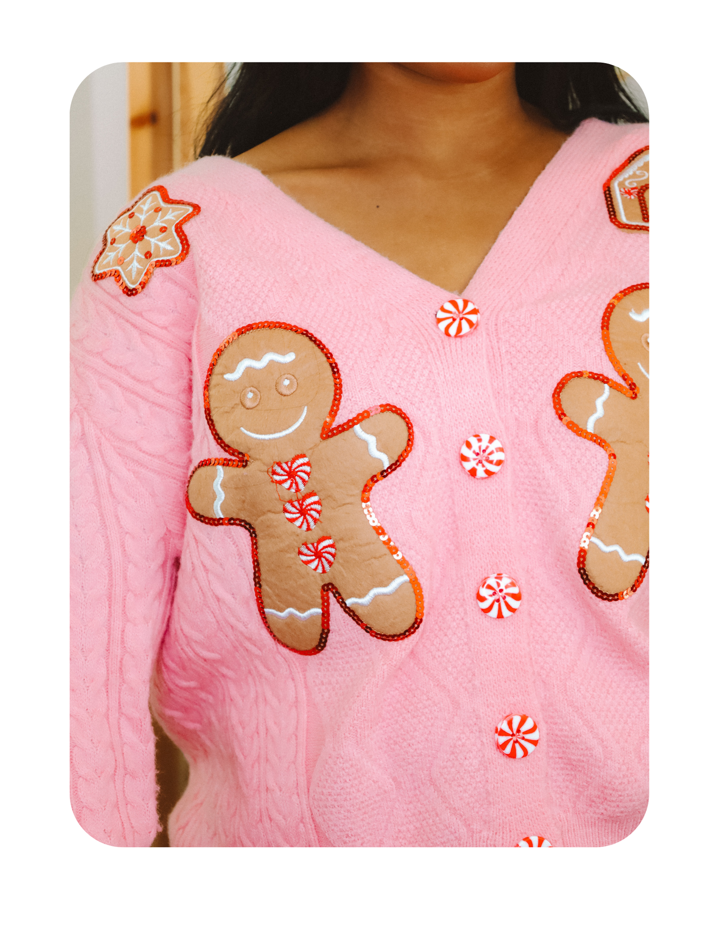 🎄CUTIE GINGERBREAD CARDIGAN