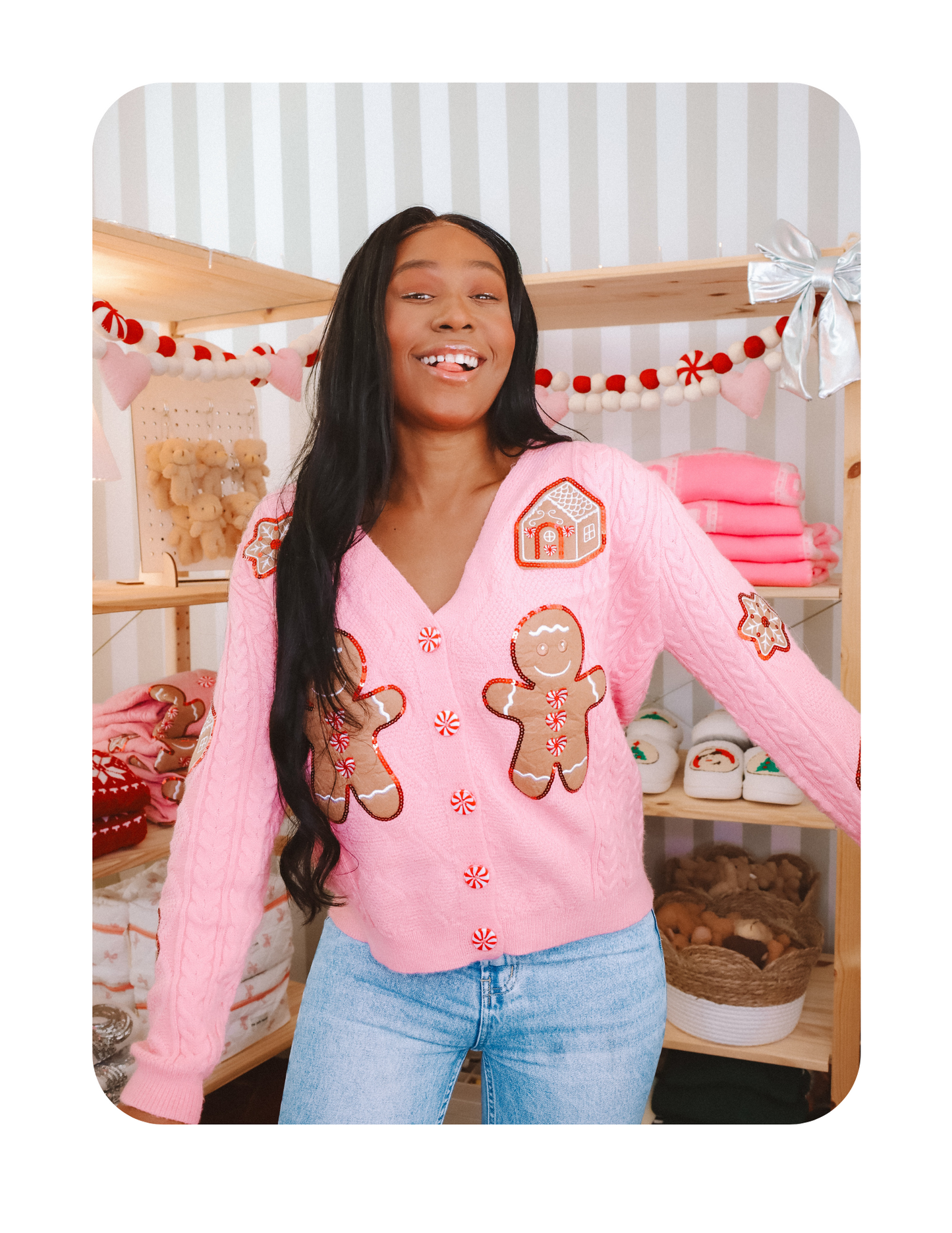 🎄CUTIE GINGERBREAD CARDIGAN