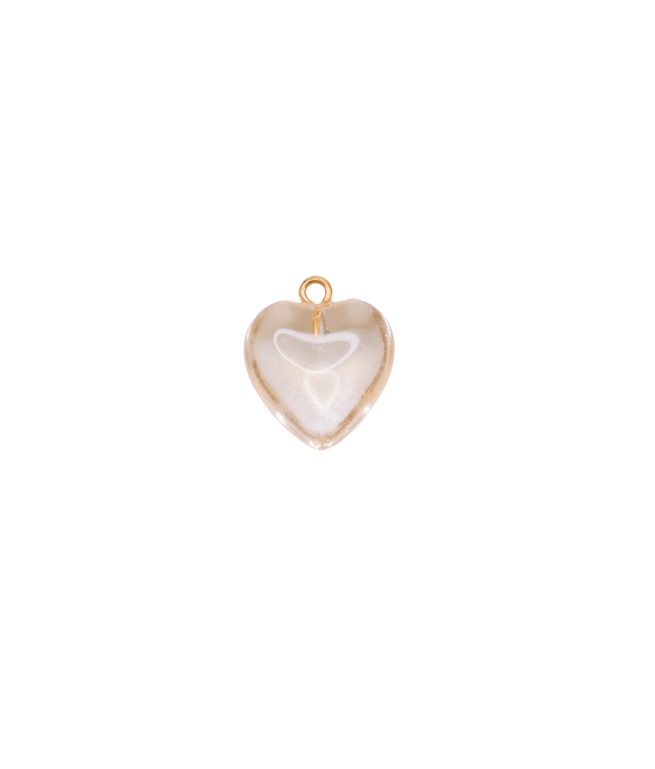 GLASS HEART CHARM
