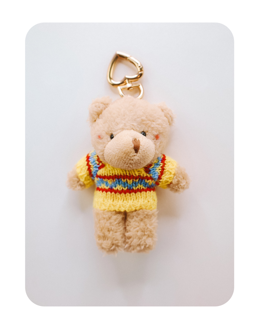 VINTAGE TEDDY HEART BAG CHARM BEAR ONLY 🧸