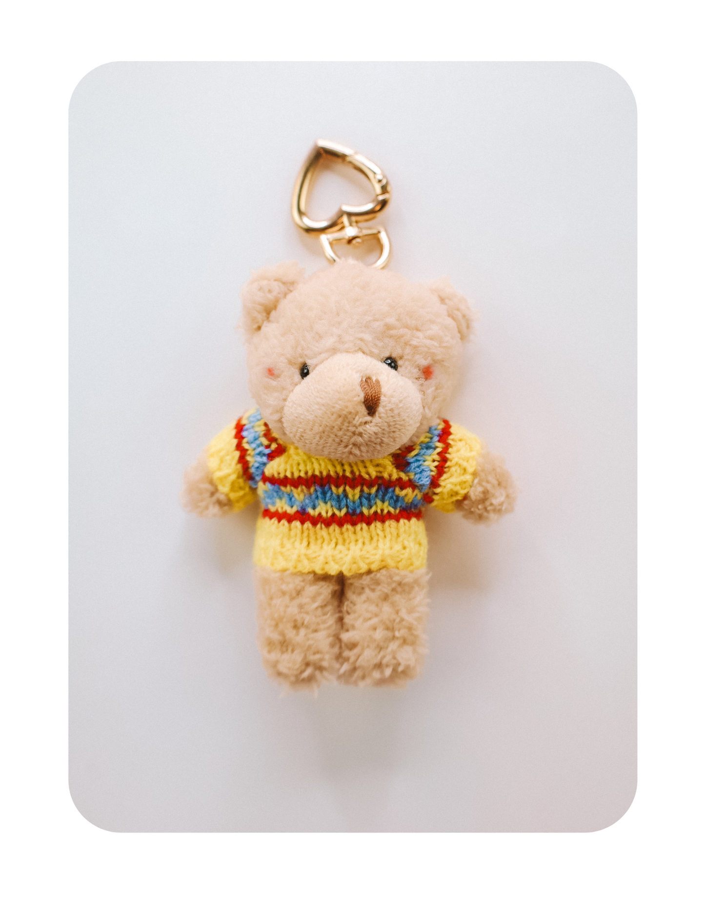 VINTAGE TEDDY HEART KEYCHAIN BEAR ONLY 🧸