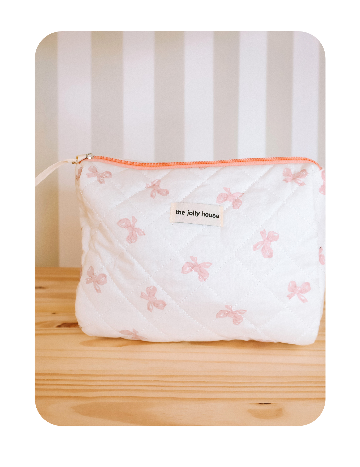 CUTE LITTLE BOWS MAKEUP BAG 3PC SET