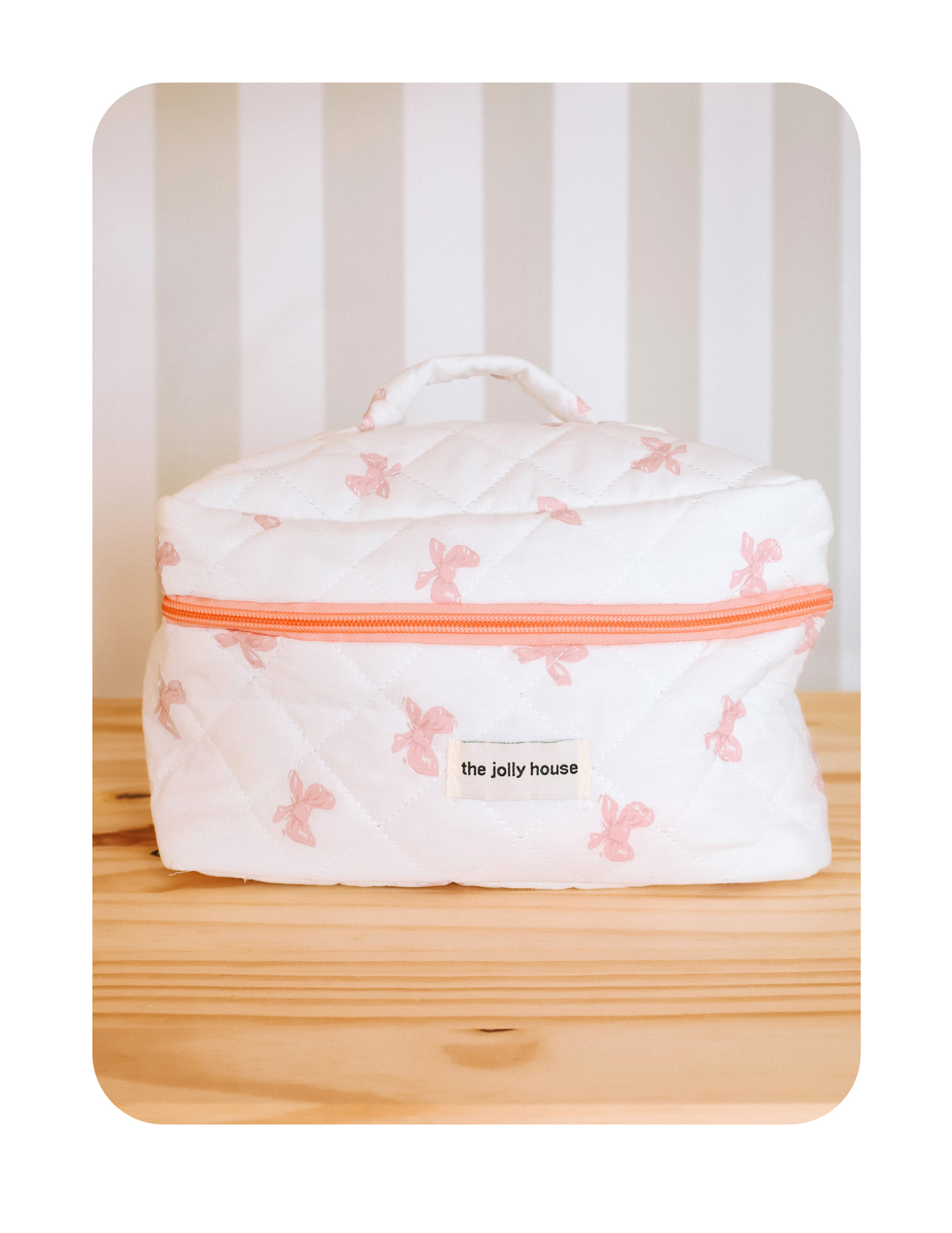 CUTE LITTLE BOWS MAKEUP BAG 3PC SET