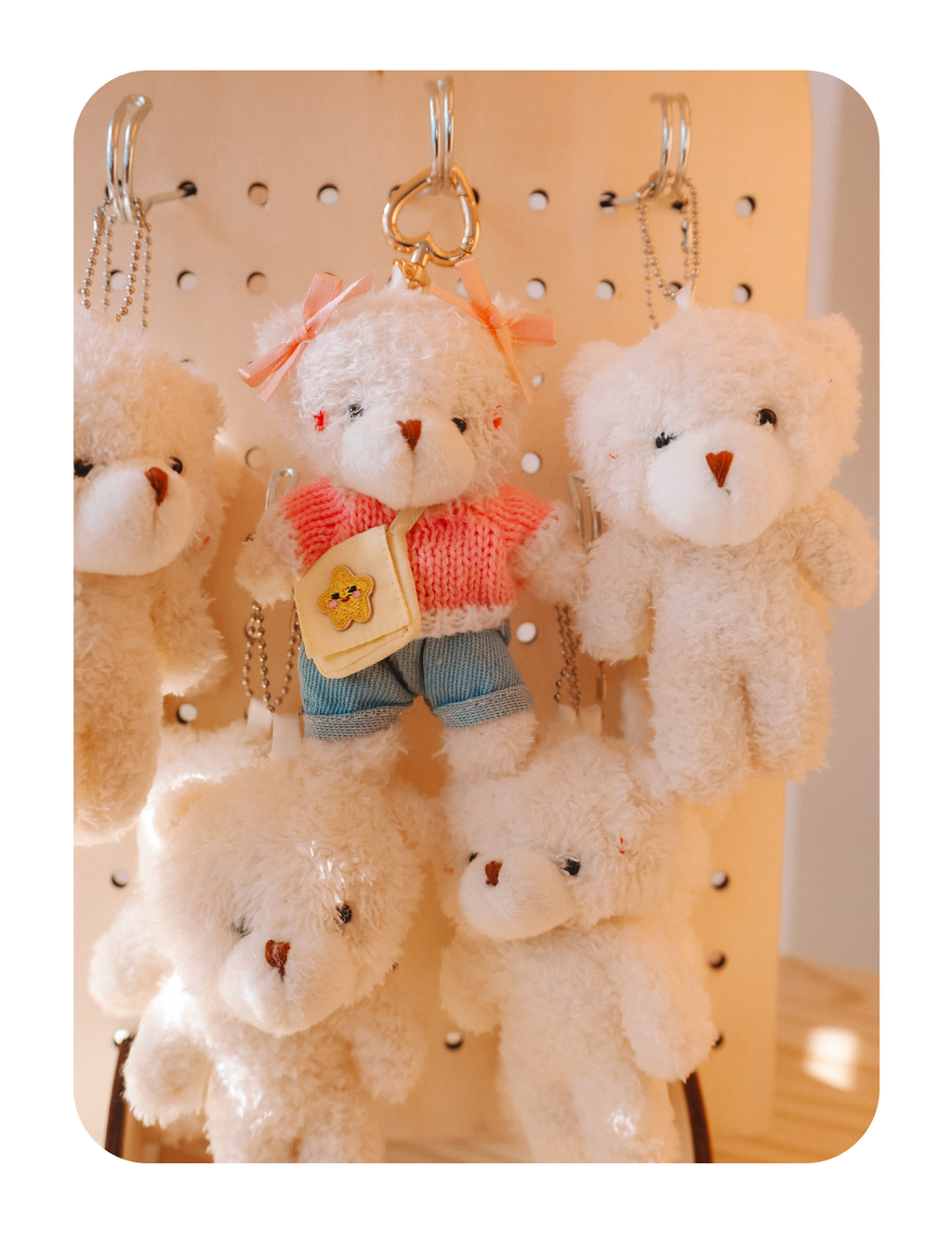 VINTAGE TEDDY HEART BAG CHARM BEAR ONLY POLAR 🐻‍❄️