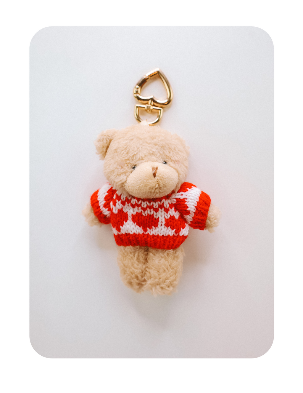 VINTAGE TEDDY HEART BAG CHARM BEAR ONLY 🧸