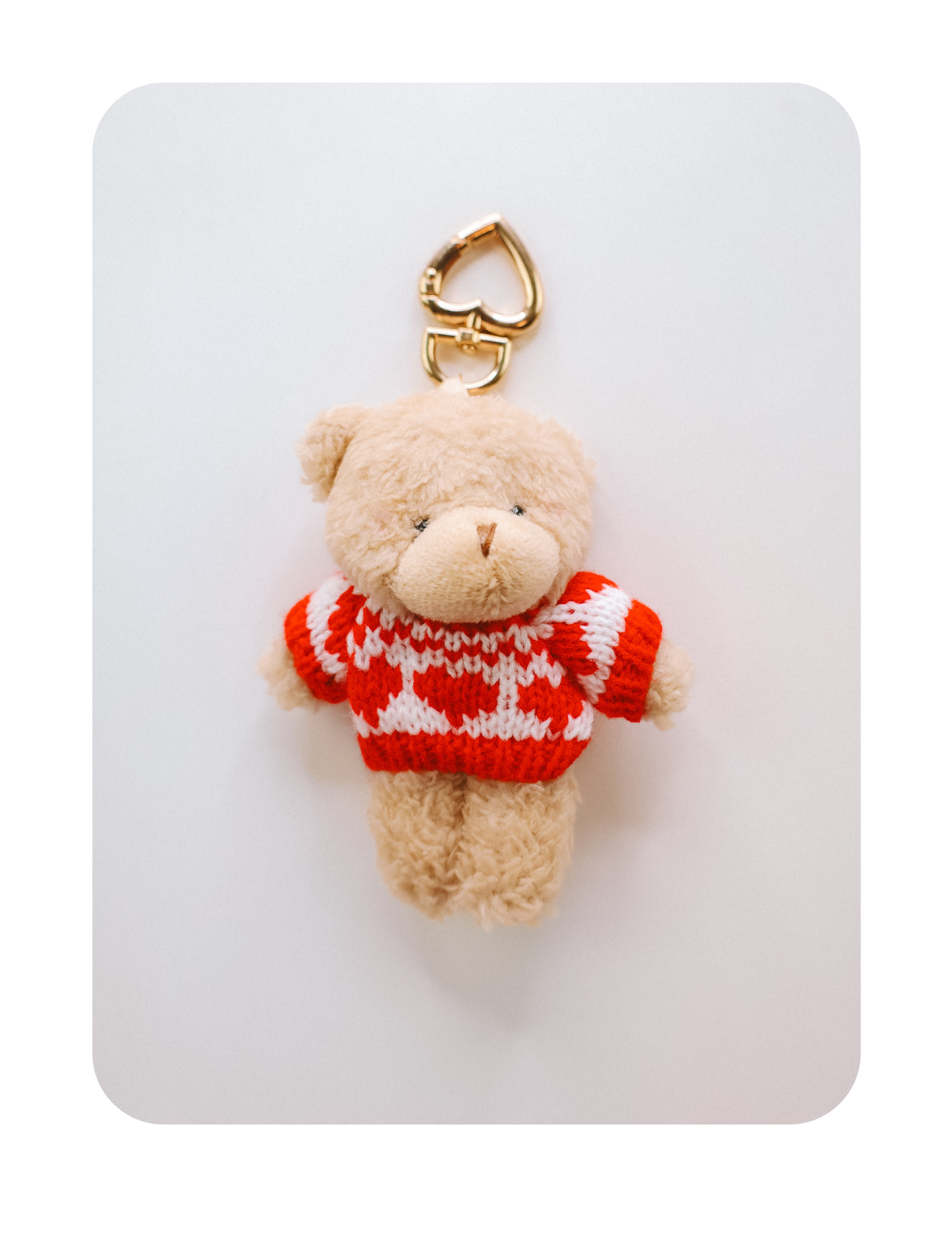 VINTAGE TEDDY HEART KEYCHAIN BEAR ONLY 🧸