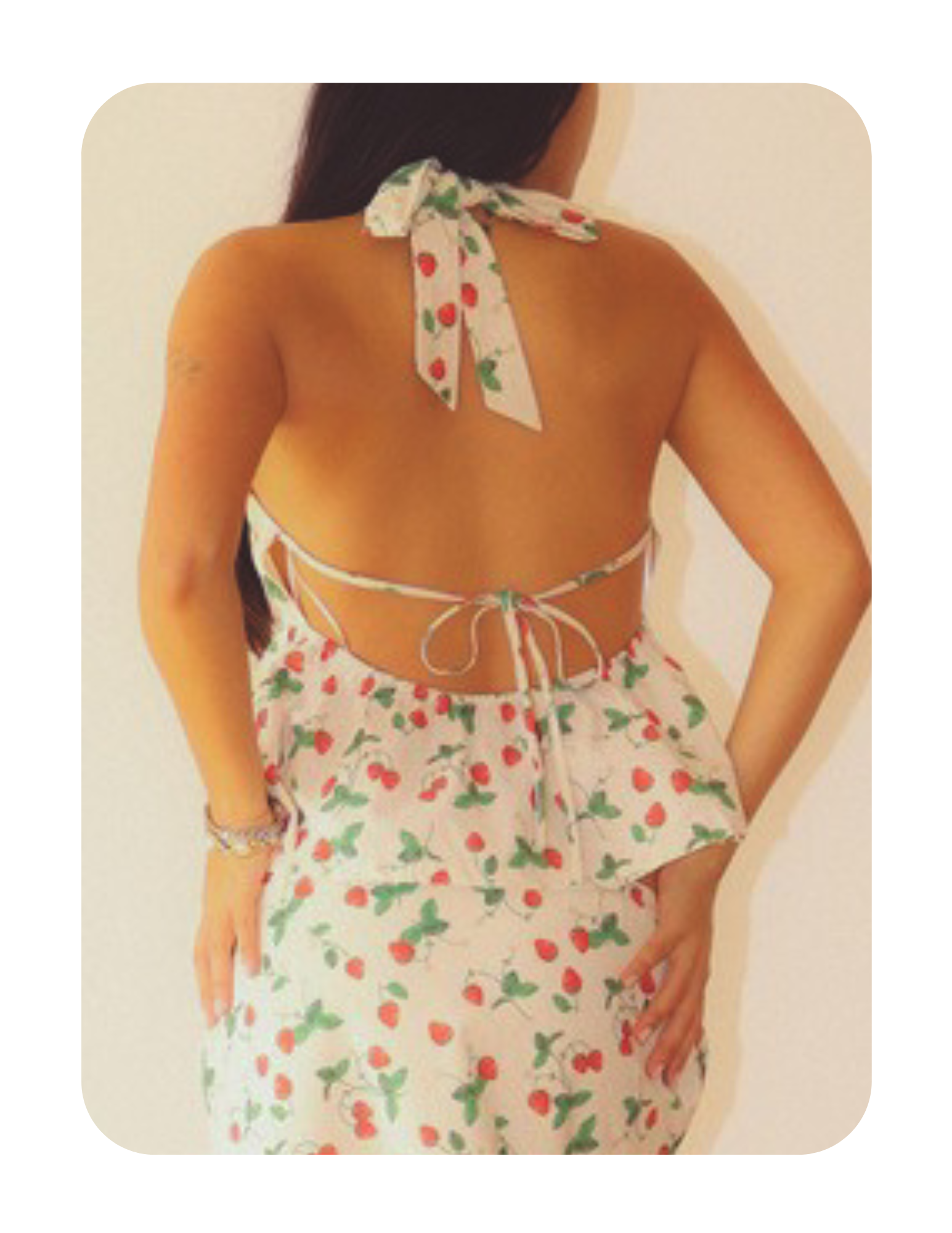 STRAWBERRY SWEETHEART HALTER TOP 🍓