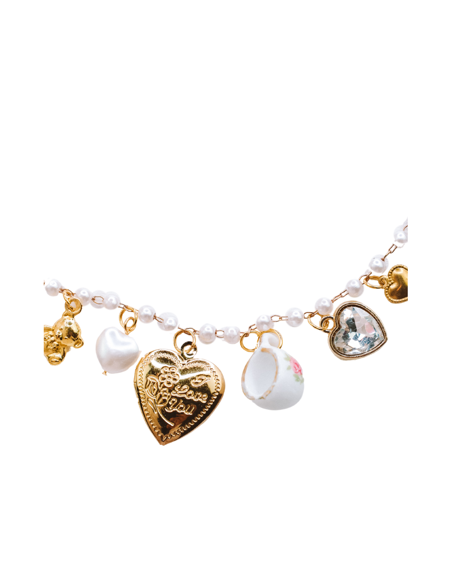 DAINTY PEARL LINK CHAIN NECKLACE
