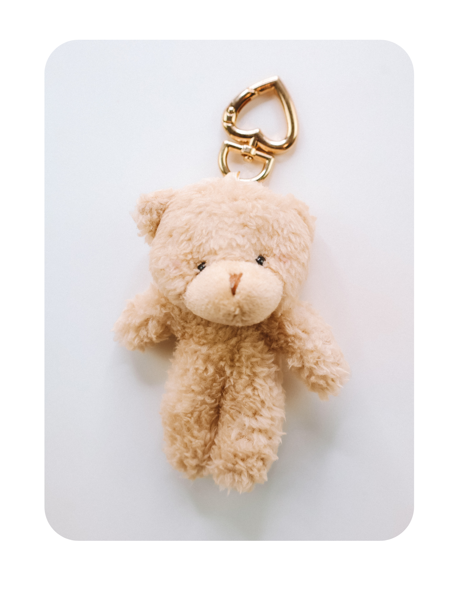VINTAGE TEDDY HEART BAG CHARM BEAR ONLY 🧸