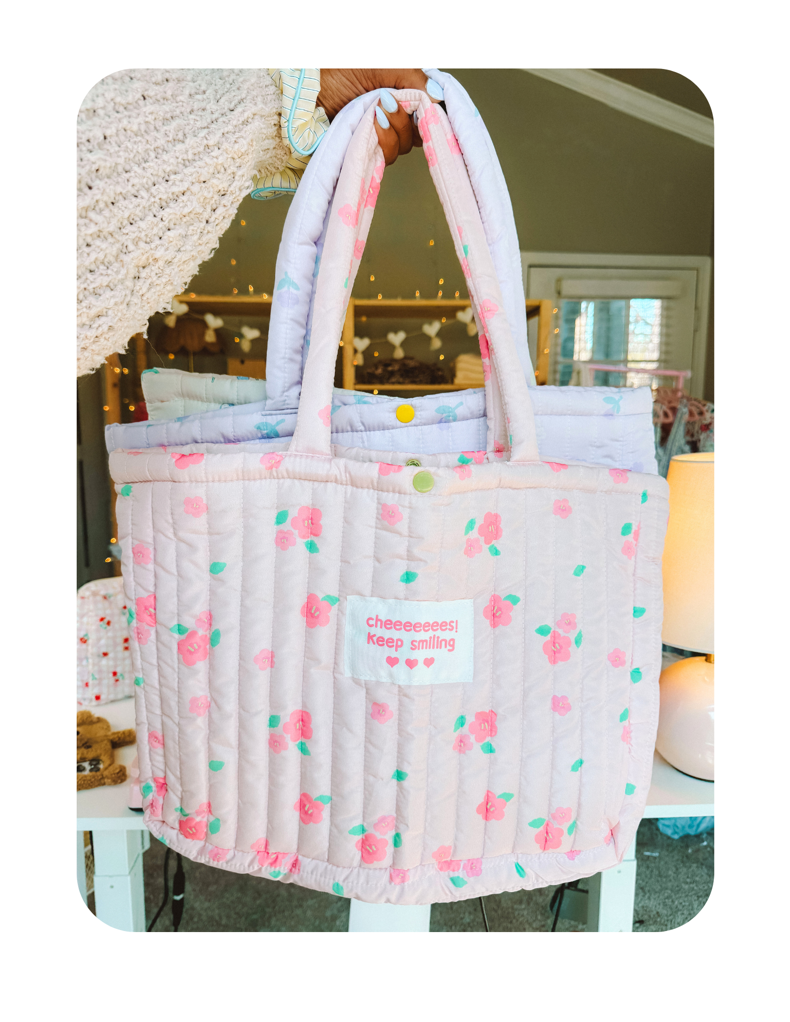KEEP SMILING TULIP 🌷TOTE BAG!