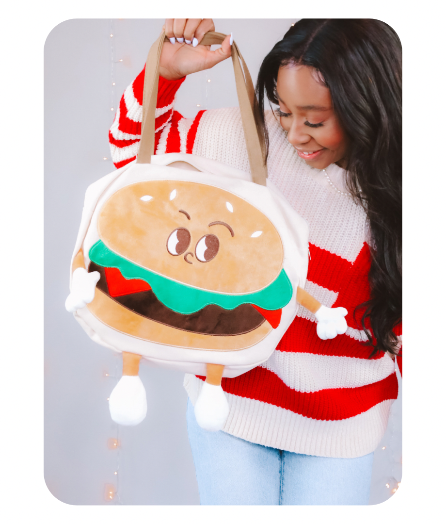 CUTE BURGER LAPTOP BAG