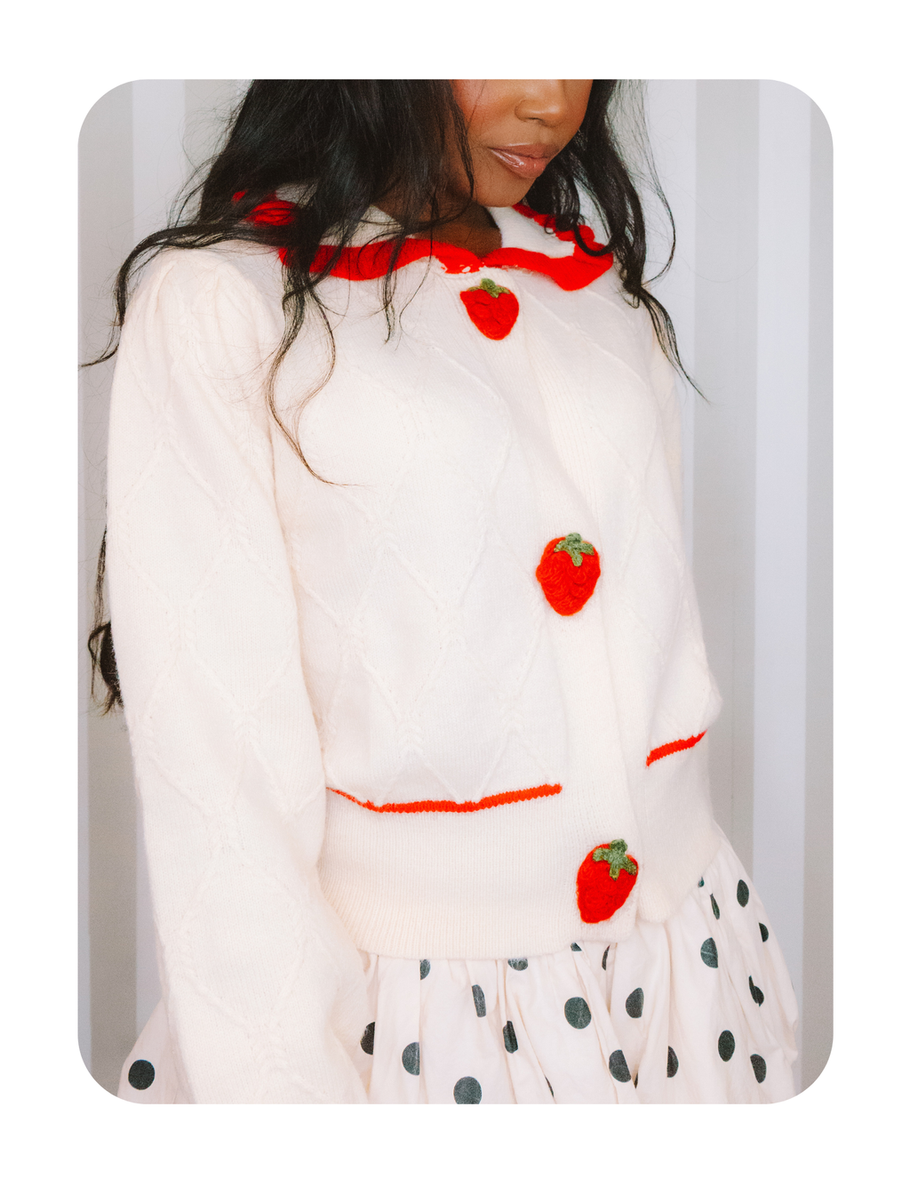 STRAWBERRY SWEETHEART CARDI 🍓