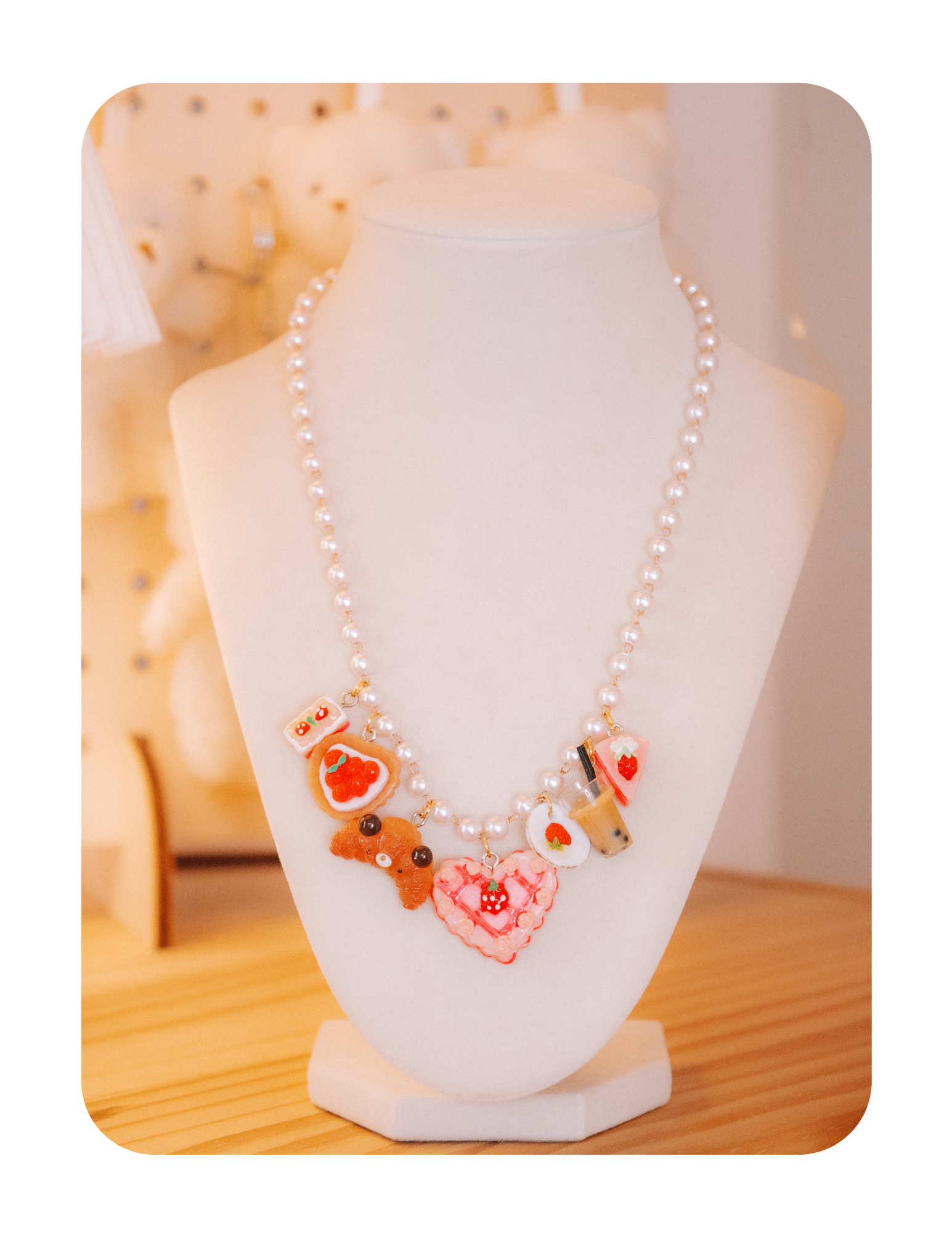 STRAWBERRY CAFÉ CHARM NECKLACE 🍓