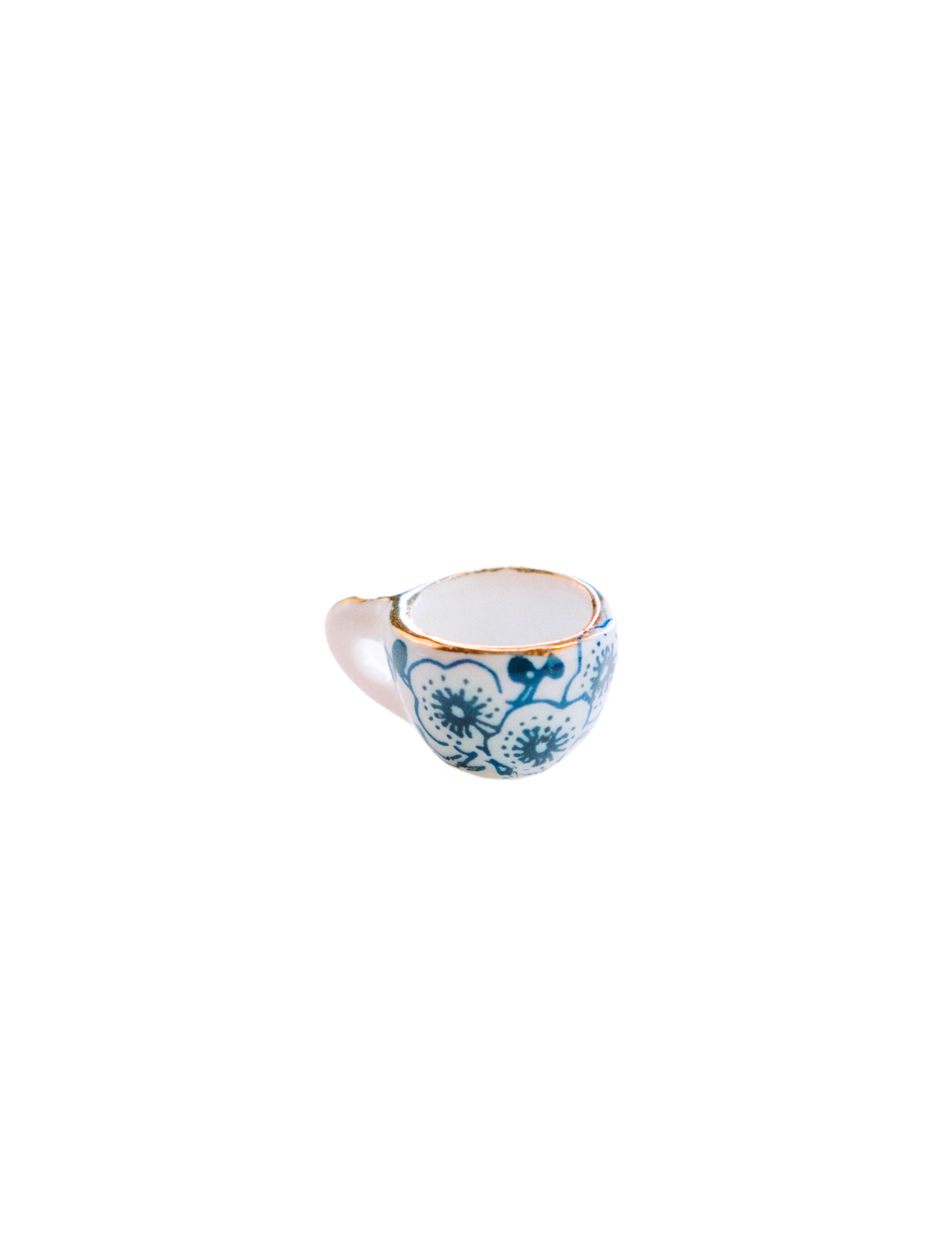 CERAMIC JAPANESE TEA CUP BLUE